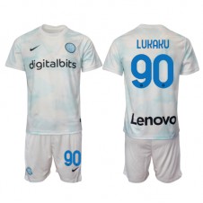 Inter Milan Romelu Lukaku #90 Bortaställ Barn 2022-23 Korta ärmar (+ Korta byxor)